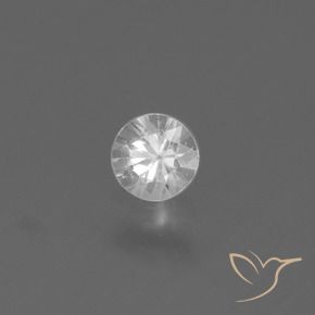 Zafiro Blanco natural de 0.43 ct, Redondo, VS