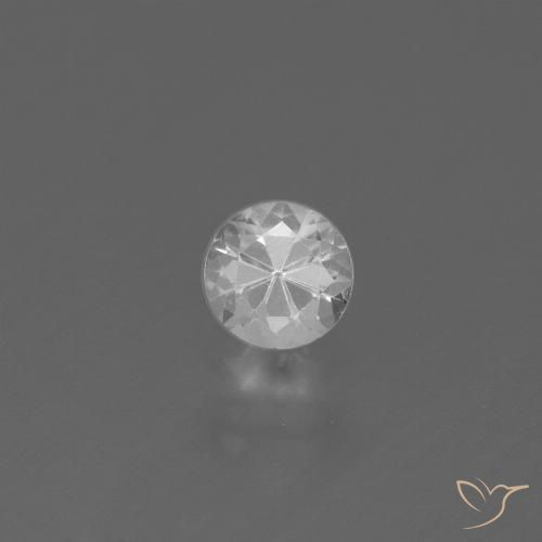 0.33ct Natural Blanco Zafiro, Redondo, VS
