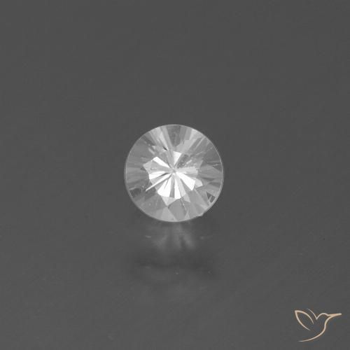 0.43ct Natural Blanco Zafiro, Redondo, VS