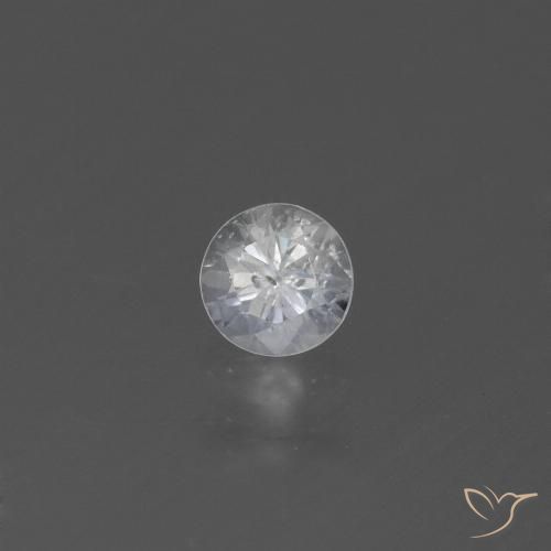 0.46ct Natural Blanco Zafiro, Redondo, VS