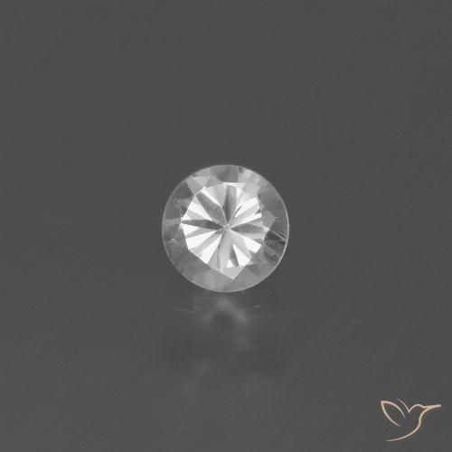0.43ct Natural Blanco Zafiro, Redondo, VS