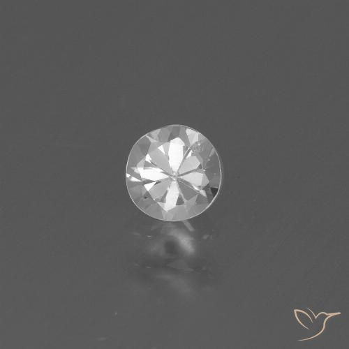 0.42ct Natural Blanco Zafiro, Redondo, VS