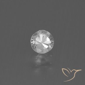 Zafiro Blanco natural de 0.42 ct, Redondo, VS