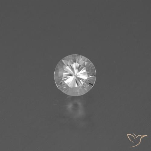 0.46ct Natural Blanco Zafiro, Redondo, VS