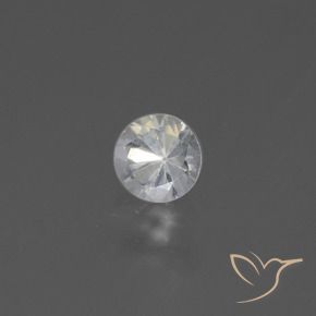 Zafiro Blanco natural de 0.45 ct, Redondo, VS