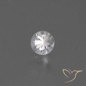 Zafiro Blanco natural de 0.42 ct, Redondo, VS
