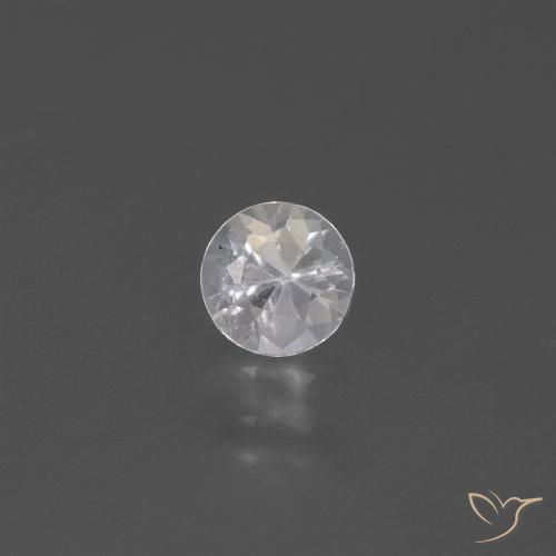 0.47ct Natural Blanco Zafiro, Redondo, VS