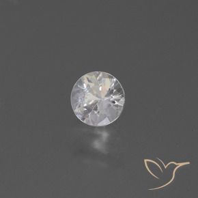 Zafiro Blanco natural de 0.47 ct, Redondo, VS