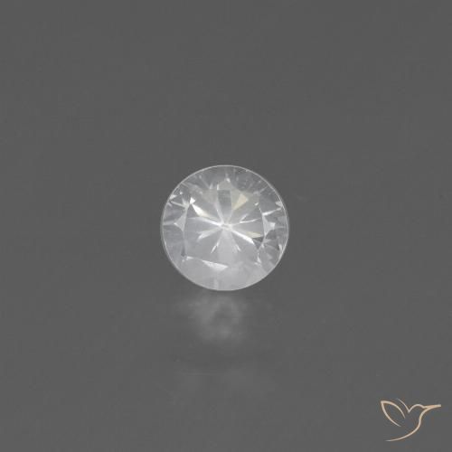 0.49ct Natural Blanco Zafiro, Redondo, VS