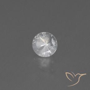 Zafiro Blanco natural de 0.49 ct, Redondo, VS