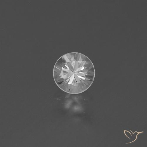 0.48ct Natural Blanco Zafiro, Redondo, VS