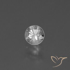 Zafiro Blanco natural de 0.48 ct, Redondo, VS