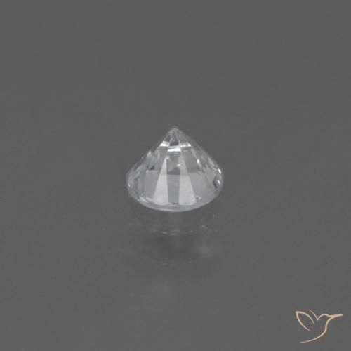 Zafiro Blanco natural de 0.46 ct, Redondo, VS