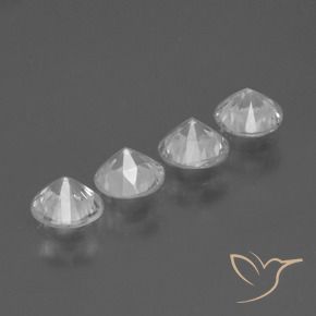 Gemas de Zafiro Blanco natural de 1.70 ct, Redondo, VS