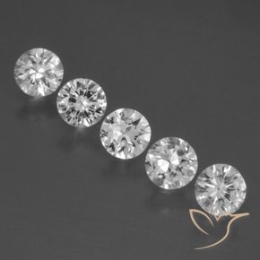 Gemas de Zafiro Blanco natural de 1.75 ct, Redondo, VS