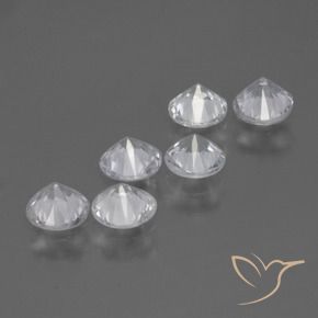 Gemas de Zafiro Blanco natural de 2.28 ct, Redondo, VS
