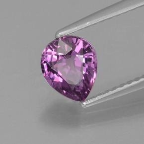 Zafiro púrpura natural de 1,10 ct, en forma de pera, VVS
