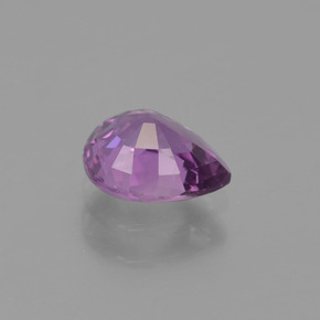 Zafiro púrpura natural de 1,10 ct, en forma de pera, VVS