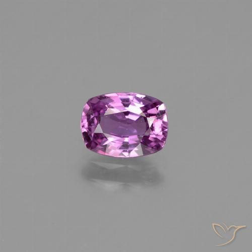 Zafiro púrpura natural de 1,04 ct, corte cojín, VVS-VS