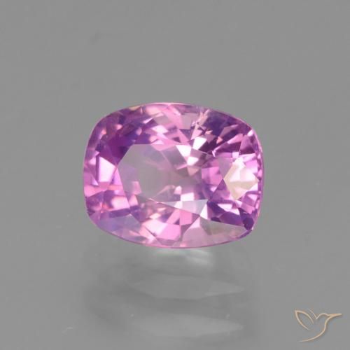 Zafiro Púrpura rosado natural de 1.42 ct, Forma Cojín, VS