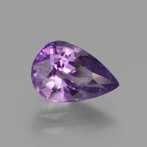 Zafiro Violeta oscuro natural de 1.84 ct, En forma de pera, VS