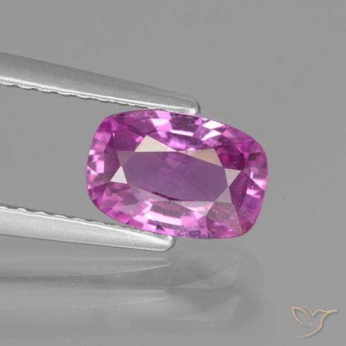 1.31ct Natural Púrpura rosado Zafiro, Forma Cojín, VS
