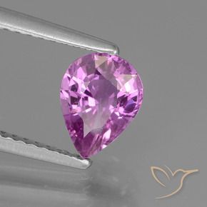 Zafiro Púrpura rosado natural de 1.27 ct, En forma de pera, VS