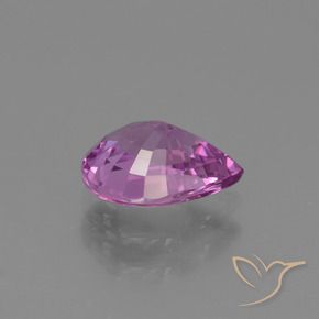 Zafiro Púrpura rosado natural de 1.27 ct, En forma de pera, VS