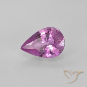Zafiro Púrpura medio natural de 1.06 ct, En forma de pera, VS