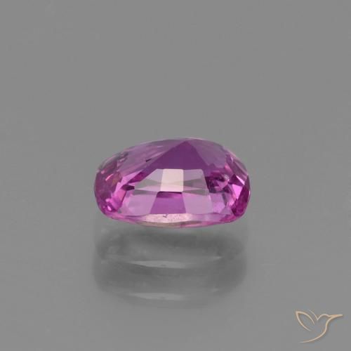 Zafiro Púrpura rosáceo intenso natural de 1.22 ct, Forma Cojín, VS