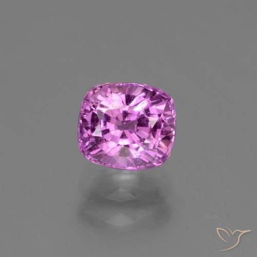 Zafiro púrpura rosado natural de 1,14 ct, corte cojín, VS-SI