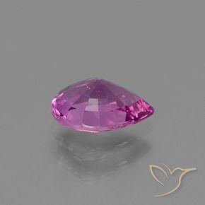 Zafiro Púrpura oscuro medio natural de 1.20 ct, En forma de pera, VS