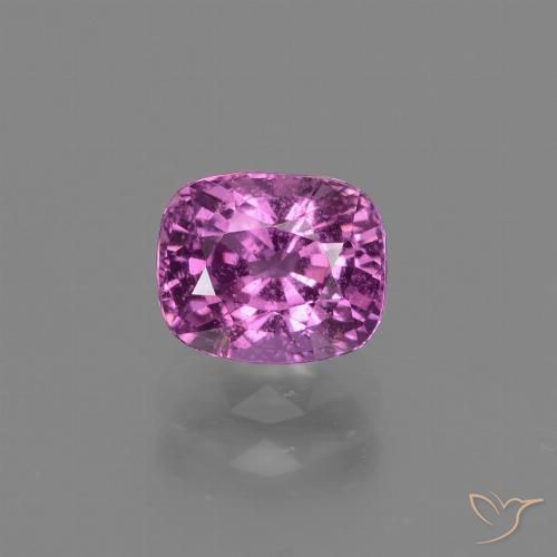 1.22ct Natural Púrpura rosáceo intenso Zafiro, Forma Cojín, VS-SI