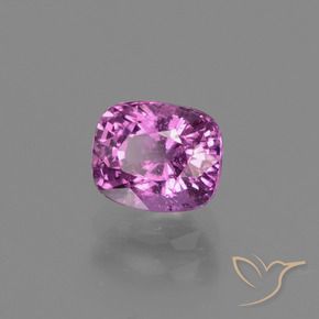 Zafiro Púrpura rosáceo intenso natural de 1.22 ct, Forma Cojín, VS-SI