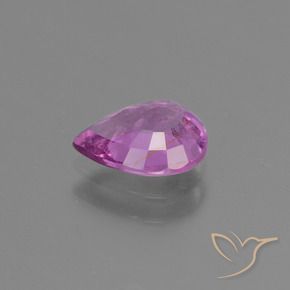 Zafiro Púrpura medio natural de 1.32 ct, En forma de pera, VS-SI