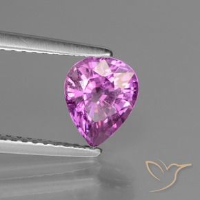 Zafiro Púrpura rosado natural de 1.42 ct, En forma de pera, VS