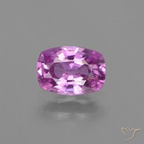 1.10ct Natural Púrpura rosáceo intenso Zafiro, Forma Cojín, VS
