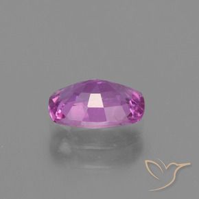 Zafiro Púrpura rosáceo intenso natural de 1.10 ct, Forma Cojín, VS