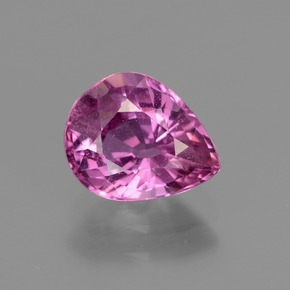 Zafiro Rosado púrpura real natural de 1.85 ct, En forma de pera, VS