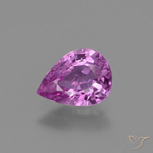 Zafiro Púrpura rosáceo intenso natural de 1.19 ct, En forma de pera, VS-SI