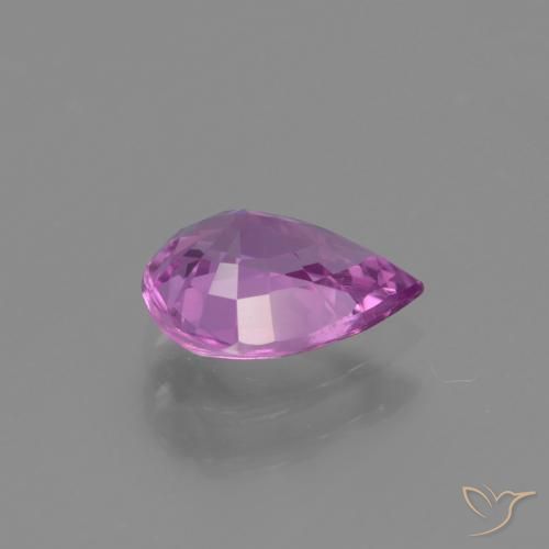 Zafiro Púrpura rosáceo intenso natural de 1.19 ct, En forma de pera, VS-SI