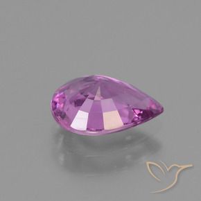 Zafiro Púrpura rosáceo intenso natural de 1.48 ct, En forma de pera, VS