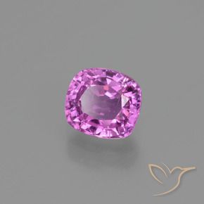 Zafiro Púrpura rosado natural de 1.08 ct, Forma Cojín, VS-SI