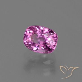 Zafiro Púrpura rosado natural de 1.40 ct, Forma Cojín, VS