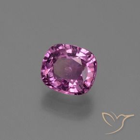 Zafiro Púrpura rosáceo intenso natural de 1.19 ct, Forma Cojín, VS