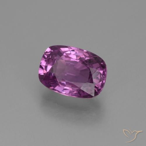 Zafiro Púrpura eléctrico natural de 1.38 ct, Forma Cojín, VS