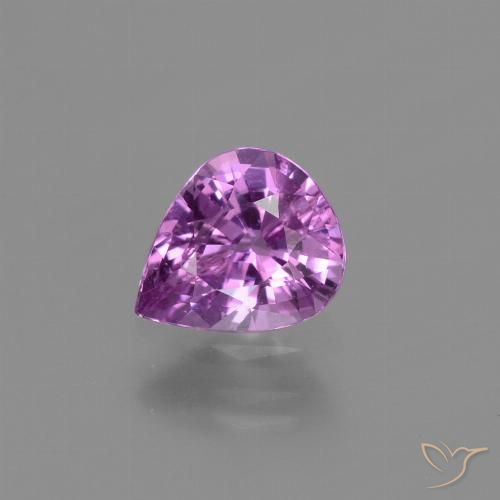 1.07ct Natural Púrpura oscuro medio Zafiro, En forma de pera, VS-SI
