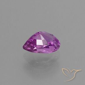 Zafiro Púrpura medio natural de 1.33 ct, En forma de pera, VS-SI