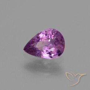 Zafiro Púrpura violeta natural de 1.03 ct, En forma de pera, VS-SI