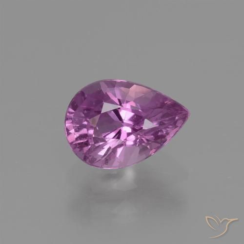 1.10ct Natural Púrpura rosáceo intenso Zafiro, En forma de pera, VS